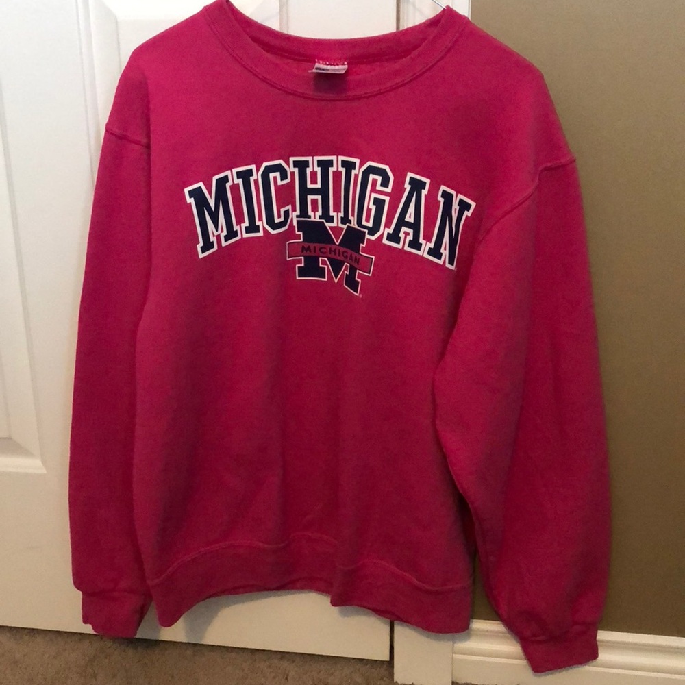 Pink Michigan Crewneck